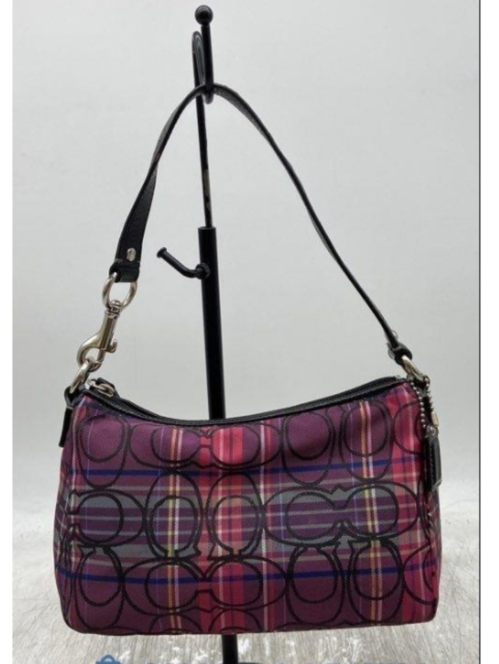 Coach Poppy Tartan Plaid  Mini Shoulder Bag